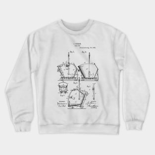 Coal Tub Vintage Patent Hand Drawing Crewneck Sweatshirt